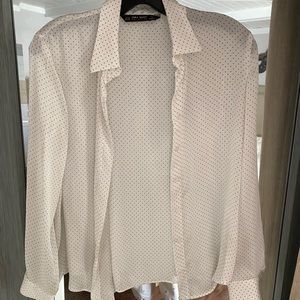 ZARA polka dot top!